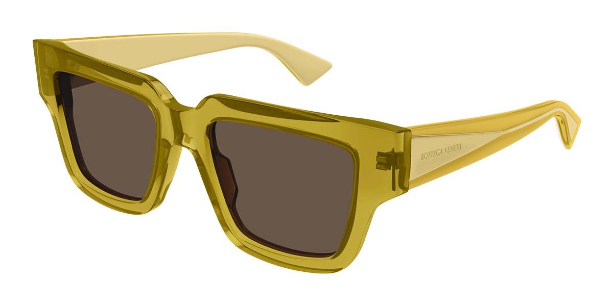 Image of Bottega Veneta BV1276S 004 52 Lunettes De Soleil Femme Jaunes FR