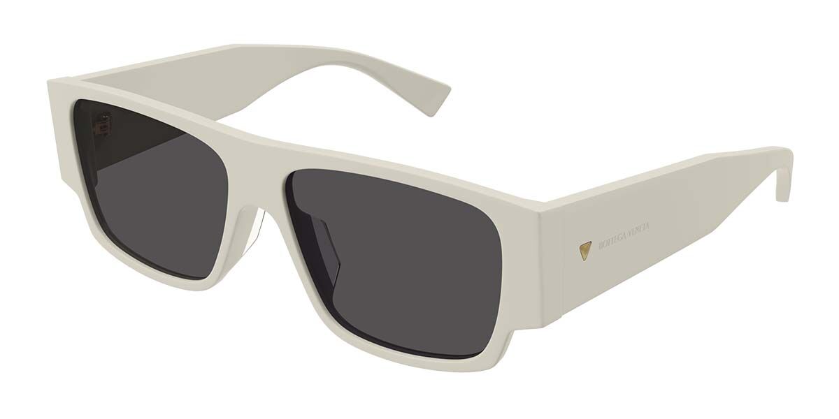 Image of Bottega Veneta BV1286S 004 57 Lunettes De Soleil Homme Blanches FR