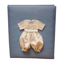 Image of Boy Embroidered Batiste Personalized Baby Memory Book
