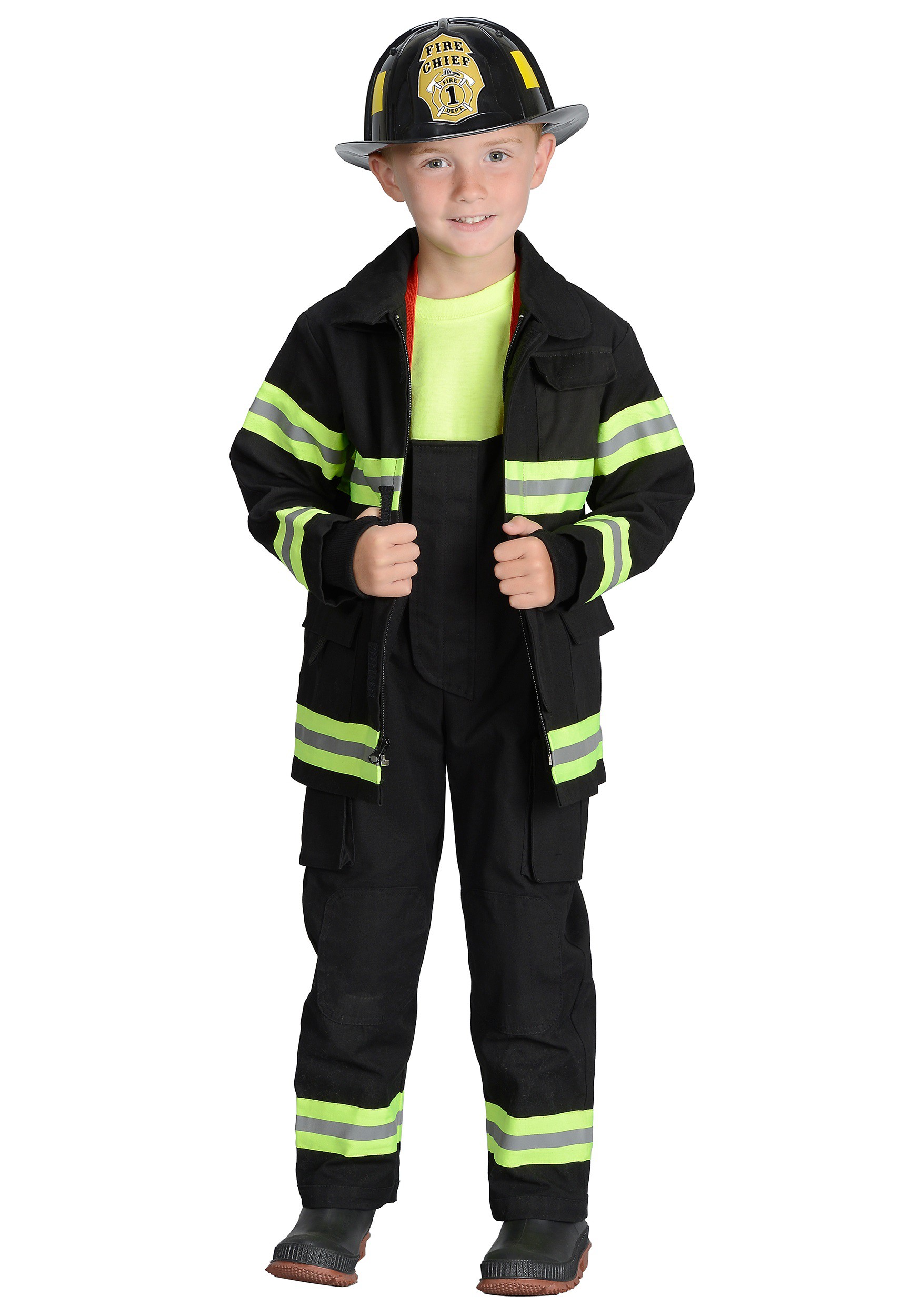 Image of Boys Black Fireman Costume ID GRFFB-3
