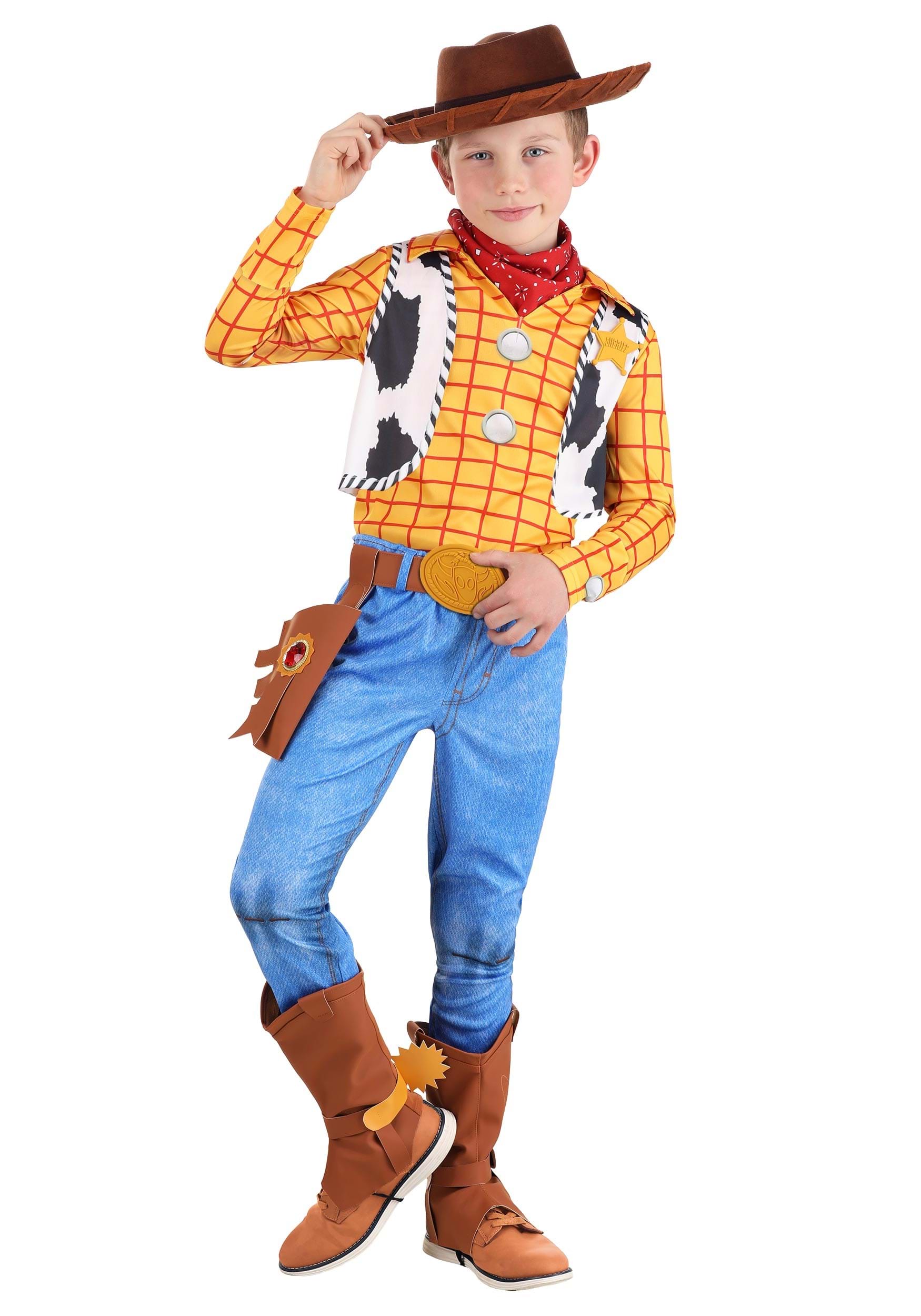 Image of Boy's Disney Deluxe Woody Toy Story Costume ID FUN3339CH-L