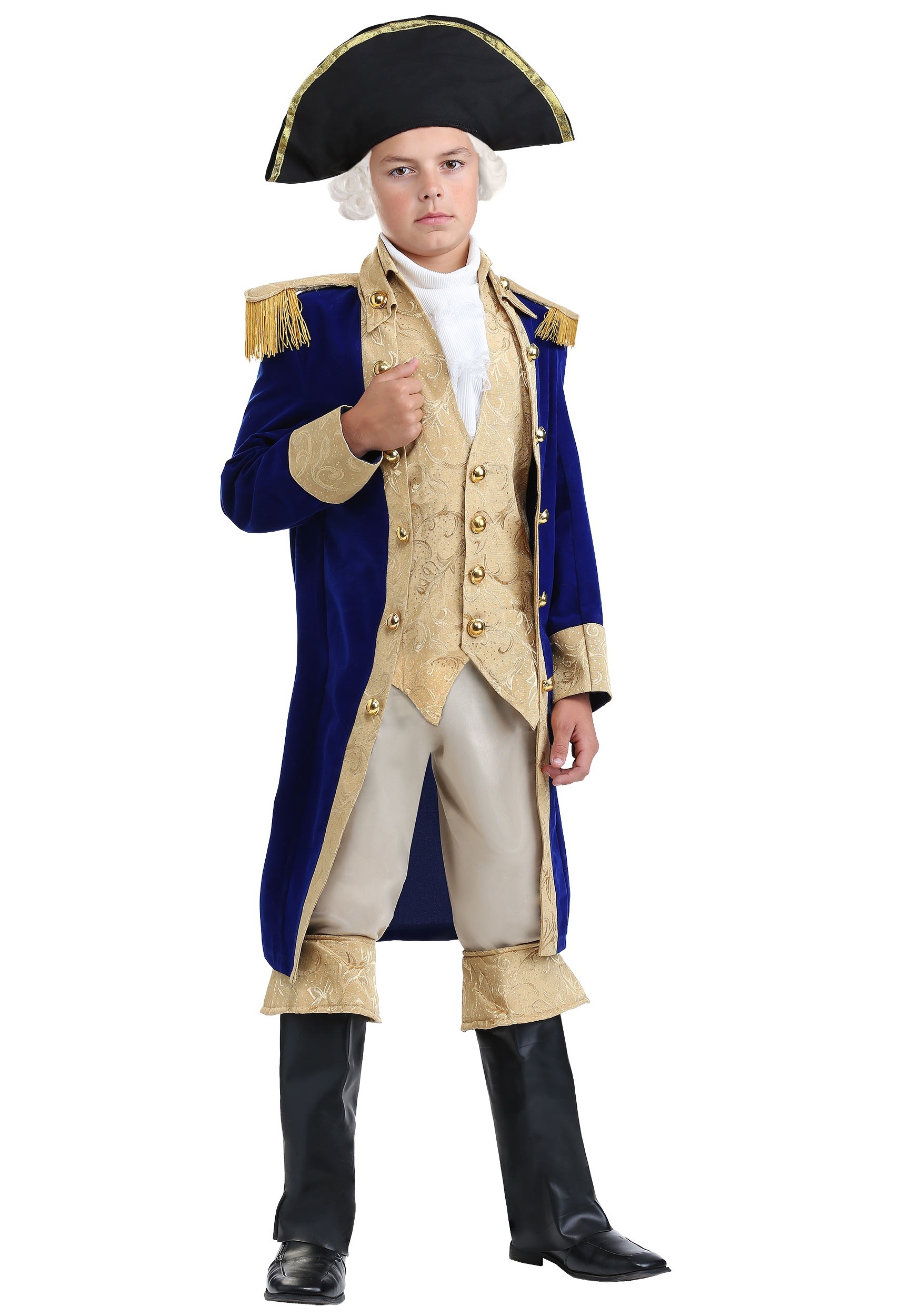 Image of Boys George Washington Costume | Historical Figure Costume ID FUN2332CH-XS