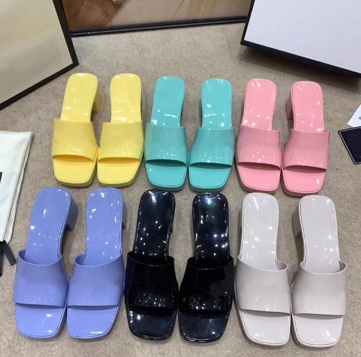 Image of Brand New jelly thick bottom slippers can be used as rain shoes beach beach travel