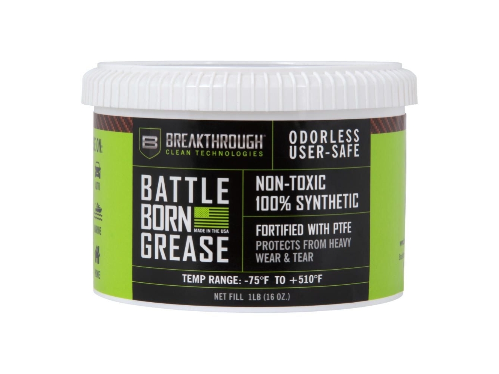 Image of Breakthrough Battle Born Grease w/ PTFE 1-Pound Tub Clear 1lb ID 850016746467