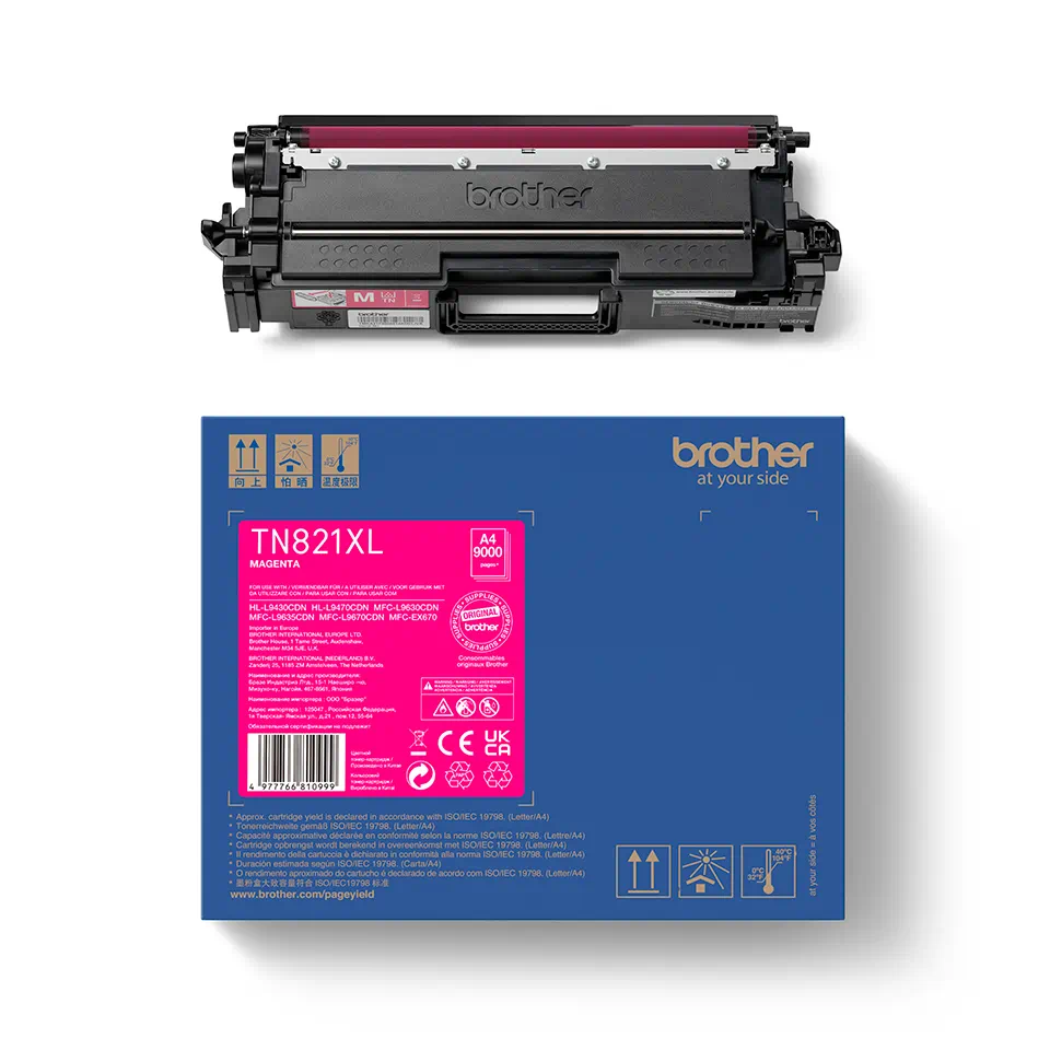 Image of Brother TN-821XLM purpurowy (magenta) toner oryginalny PL ID 408962