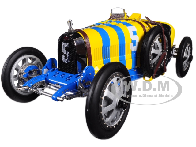 Image of Bugatti T35 5 National Colour Project Grand Prix Sweden Limited Edition to 500 pieces Worldwide 1/18 Diecast Model Car by CMC