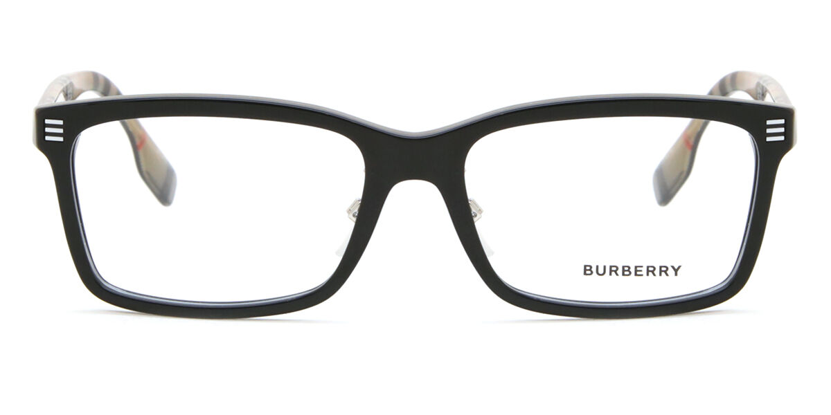 Image of Burberry BE2352F Asian Fit 3773 56 Svarta Glasögon (Endast Båge) Män SEK