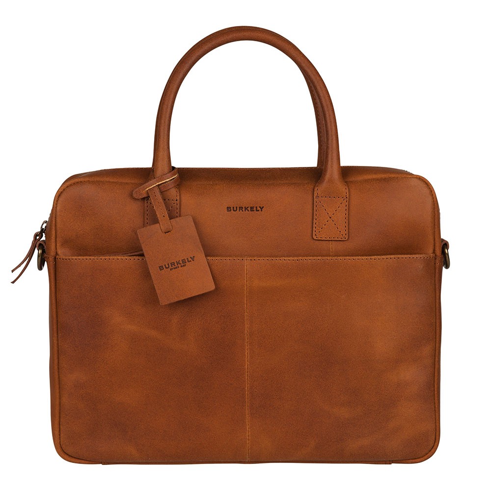 Image of Burkely Jacko bőr laptop táska - konyak színű HU