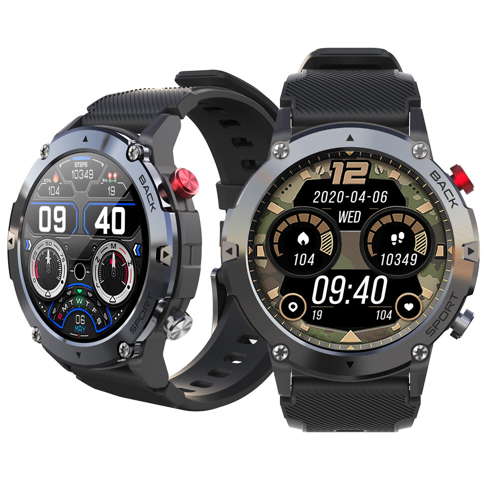 Image of C21 132 inch 360*360px HD Screen bluetooth Calling Heart Rate Blood Pressure SpO2 Monitor IP68 Waterproof Outdoor Three