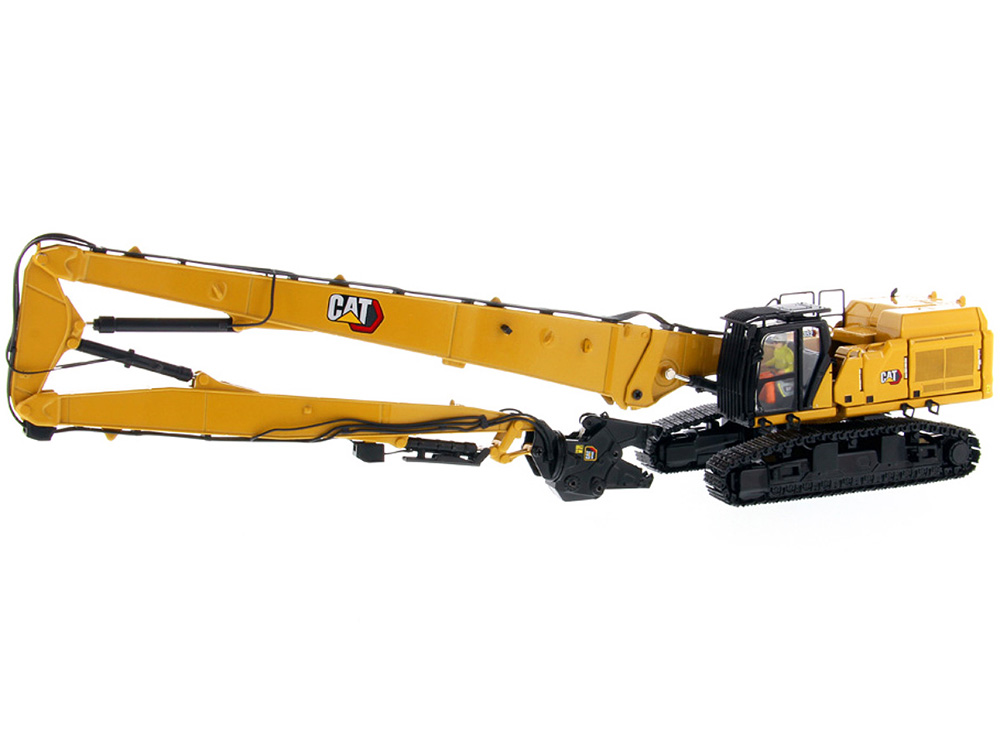 Image of CAT Caterpillar 352 Ultra High Demolition Hydraulic Excavator with Operator and Two Interchangeable Booms "High Line Series" 1/50 Diecast Model by Di