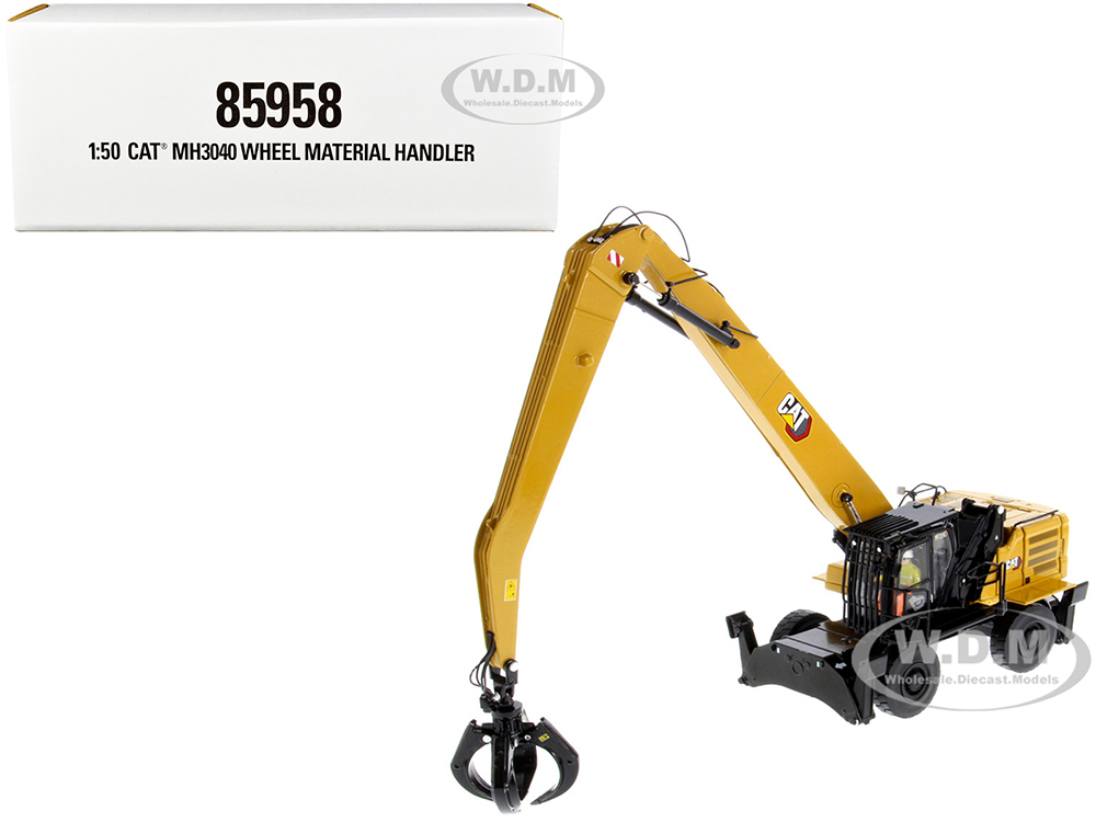 Image of CAT Caterpillar MH3040 Wheel Material Handler with Operator "High Line Series" 1/50 Diecast Model by Diecast Masters