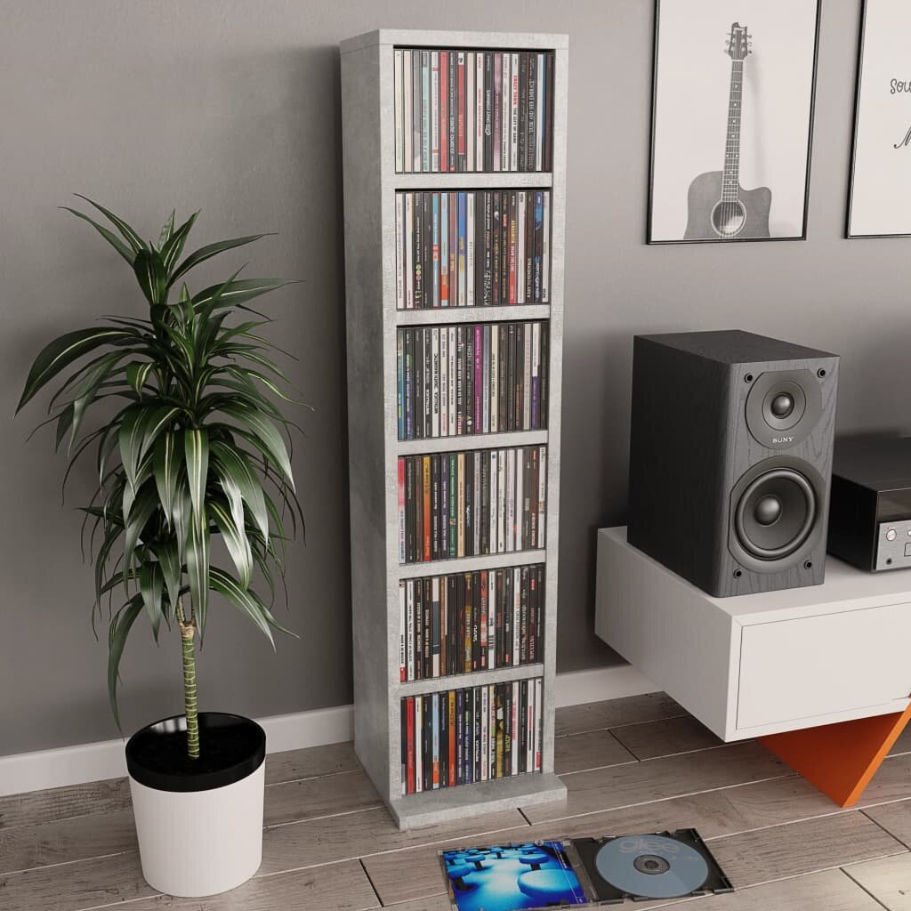 Image of CD Cabinet Concrete Gray 83"x9"x346" Chipboard