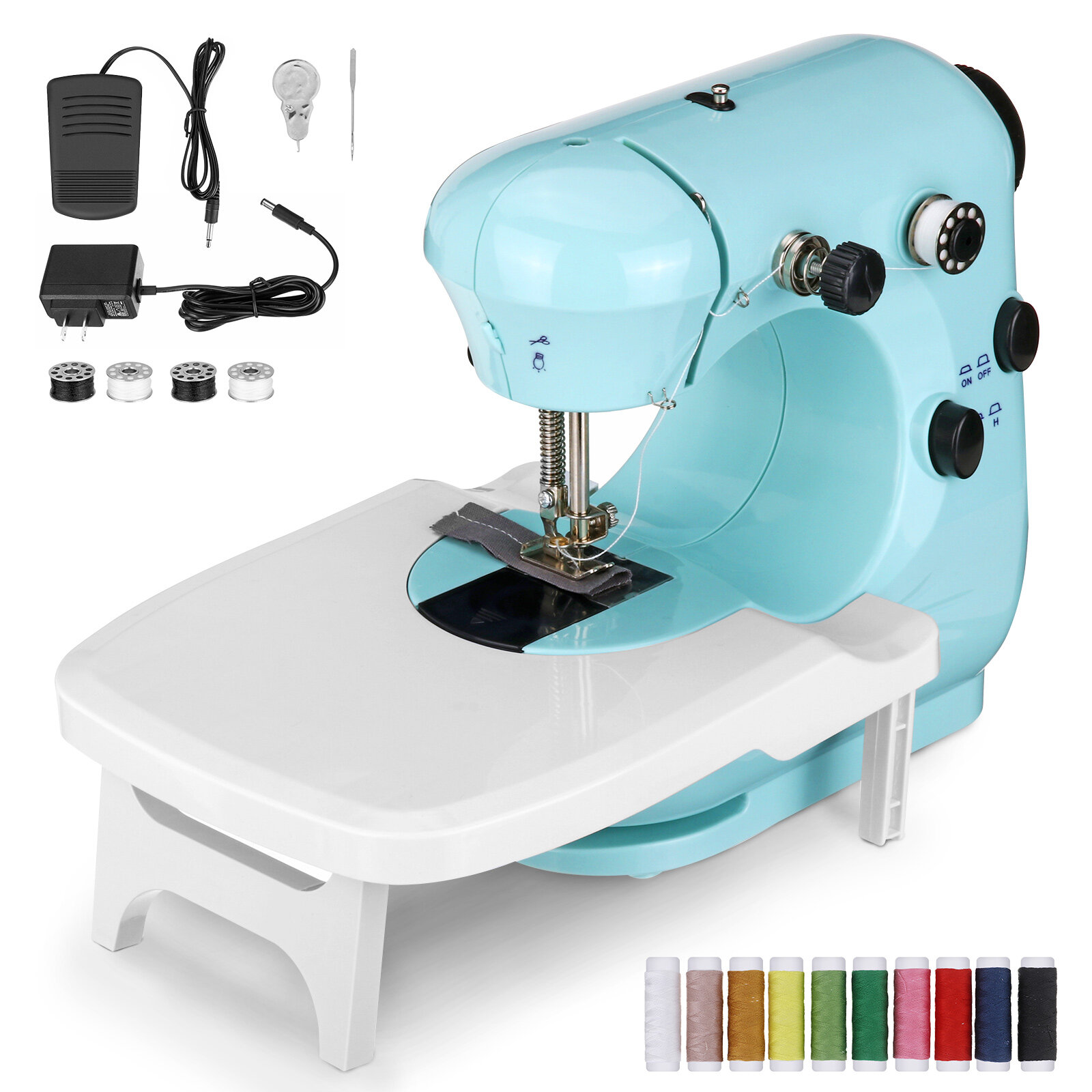 Image of CHARMINER Mini Sewing Machine Double Speed Double Thread Sewing Machine
