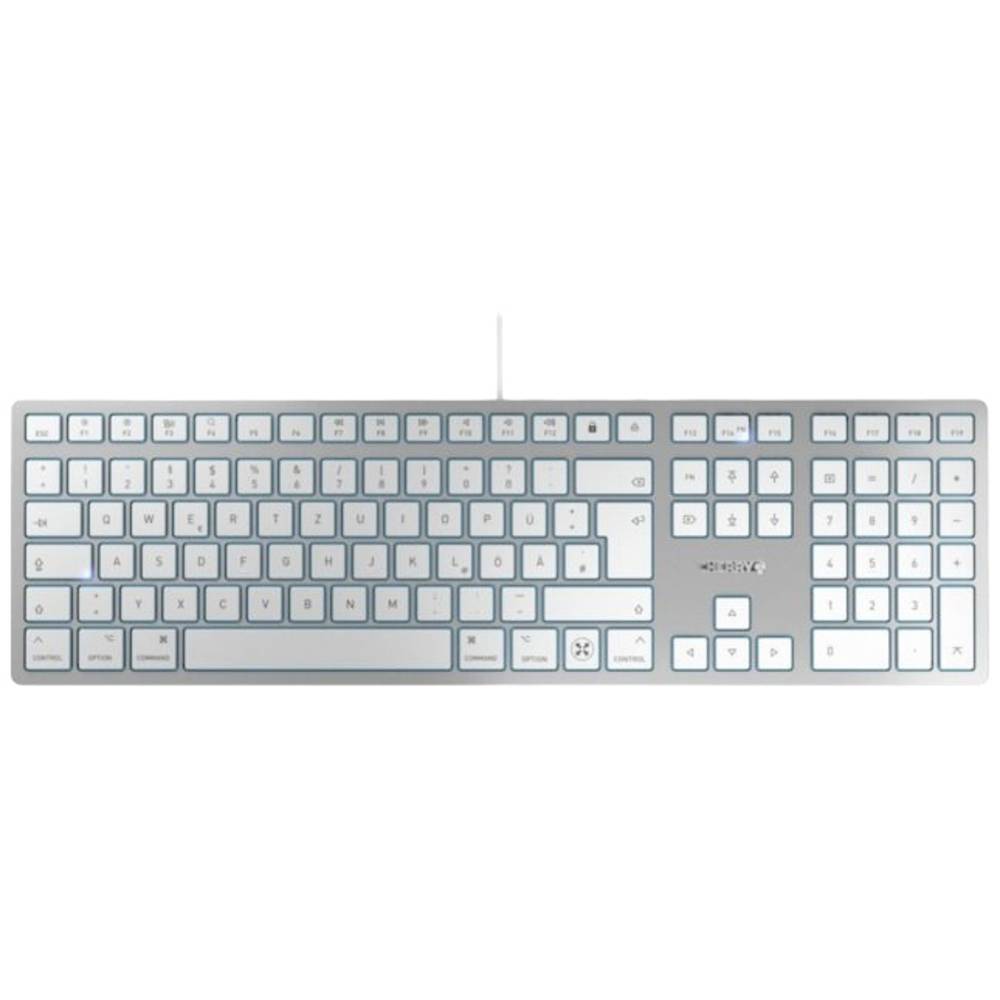 Image of CHERRY KC 6000C FOR MAC Corded Keyboard German QWERTZ Silver White