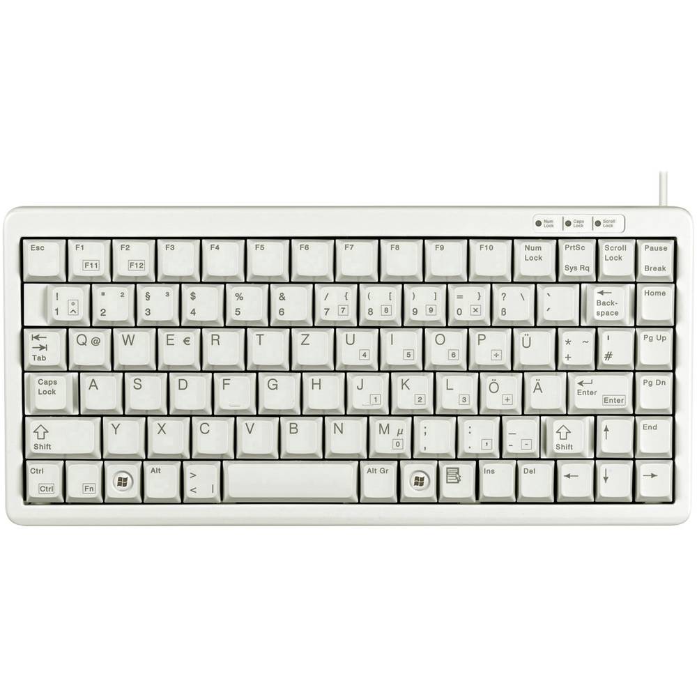 Image of CHERRY Slim-Line USB/PS2 USB Keyboard German QWERTZ Grey