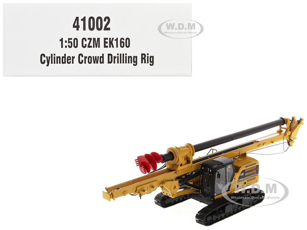 Image of CZM EK160 Cylinder Crowd Drilling Rig Yellow "High Line" Series 1/50 Diecast Model by Diecast Masters