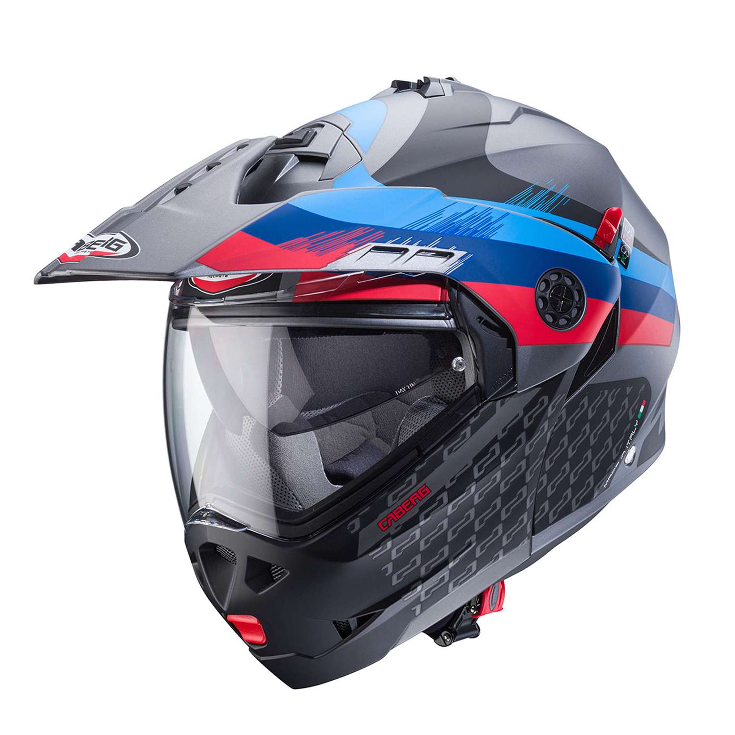 Image of Caberg Tourmax X Sarabe Gray Blue Modular Helmet Size M ID 8002391080571