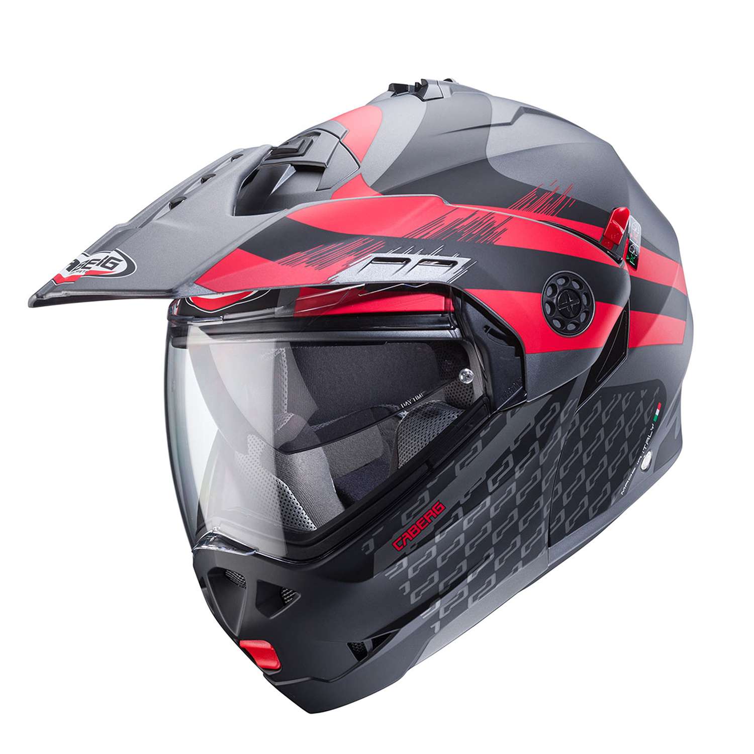 Image of Caberg Tourmax X Sarabe Gray Red Modular Helmet Size L ID 8002391080663