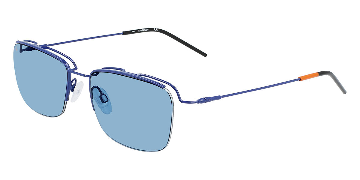 Image of Calvin Klein CK21122S 407 53 Lunettes De Soleil Homme Bleues FR