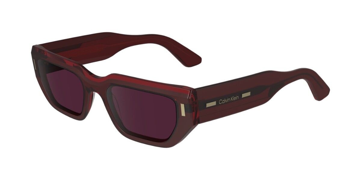 Image of Calvin Klein CK24500S 605 51 Lunettes De Soleil Homme Bordeaux FR