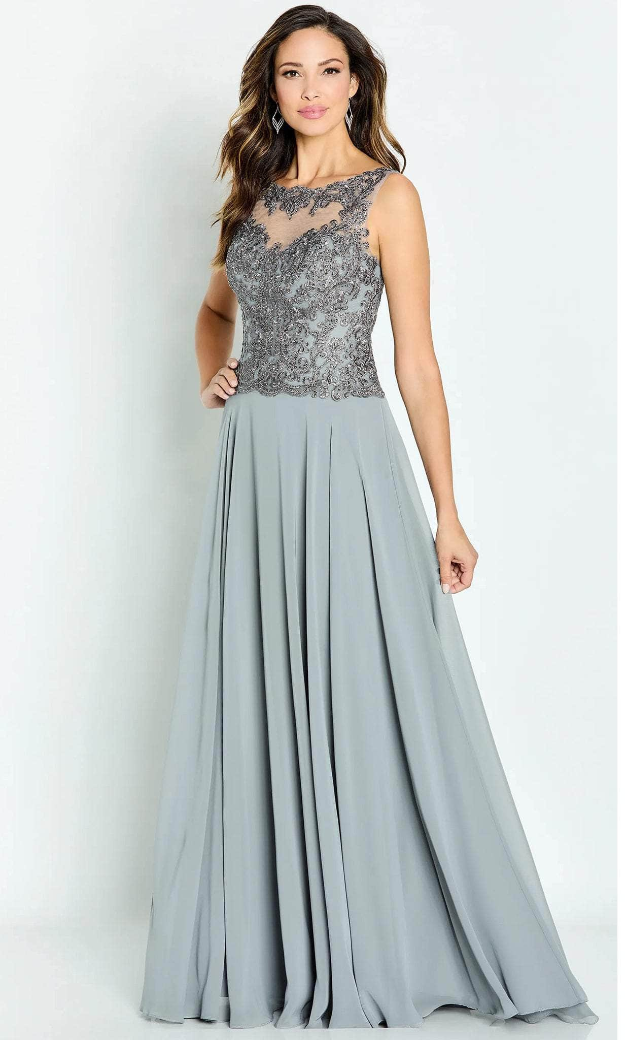 Image of Cameron Blake CB138 - Embroidered Bodice Evening Dress