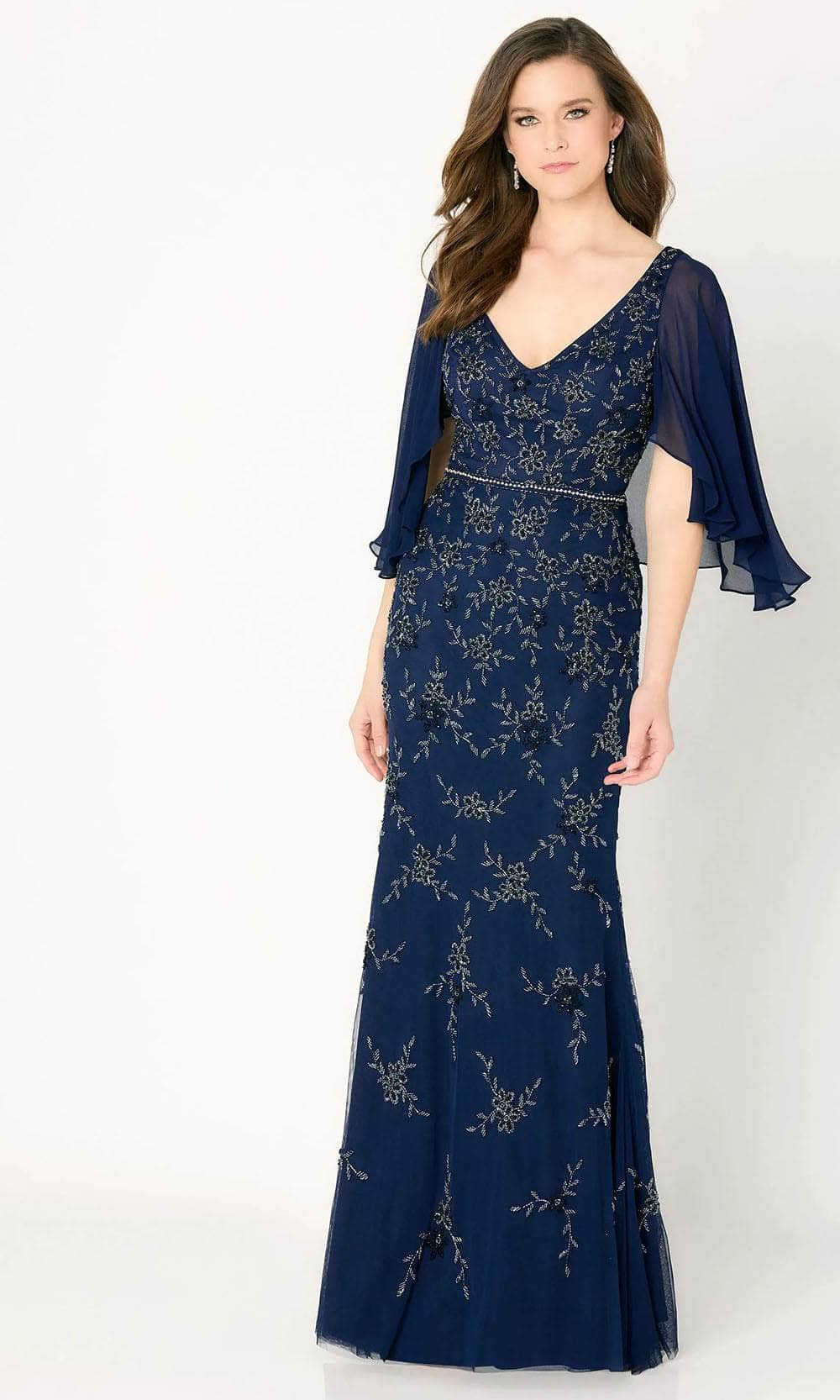 Image of Cameron Blake CB783 - Cape Sheath Evening Dress