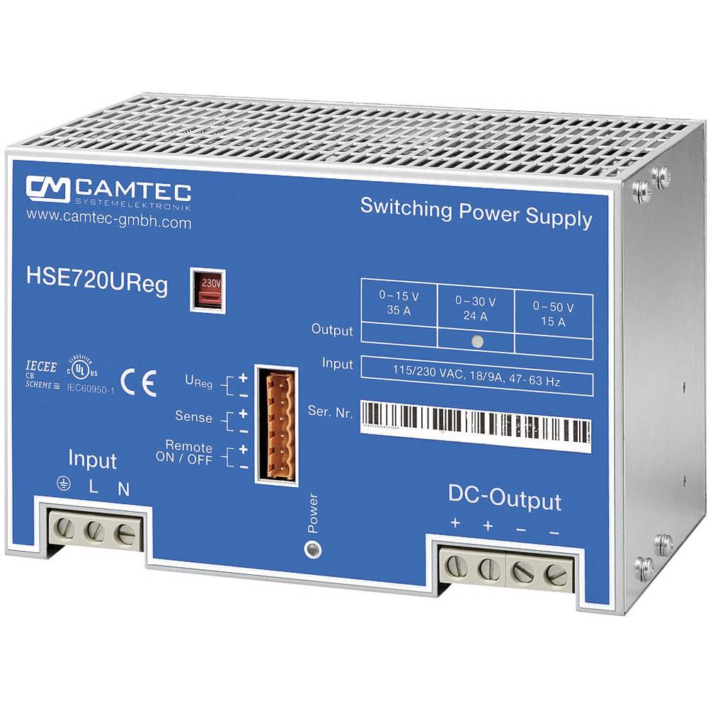 Image of Camtec HSEUreg0720115T Bench PSU (adjustable voltage) 0 - 15 V DC 35 A 720 W No of outputs 1 x