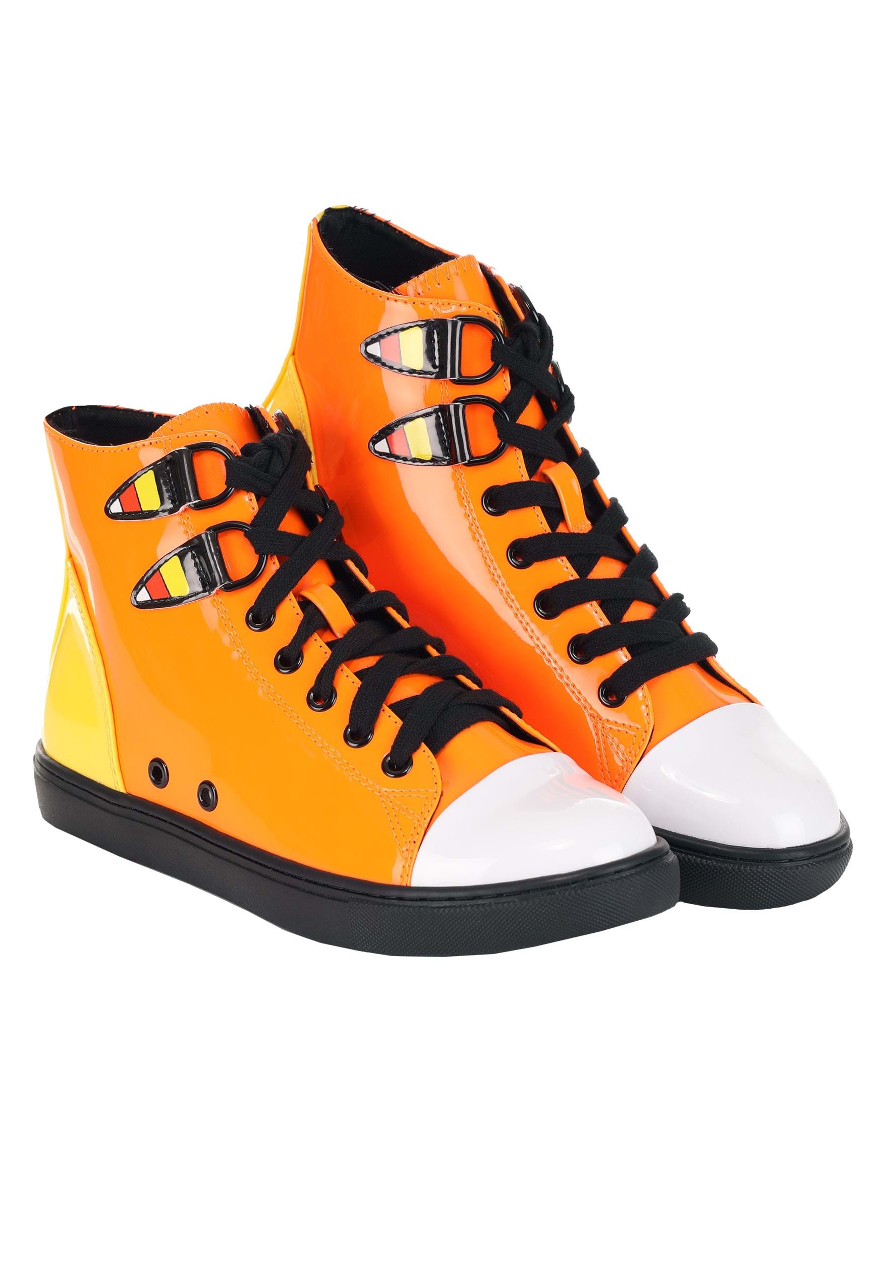 Image of Candy Corn Chelsea Patent High Top Sneakers ID SVCHELSEA-CORN-7