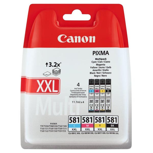 Image of Canon CLI-581 XXL 1998C005 CMYK sada originální cartridge CZ ID 12817