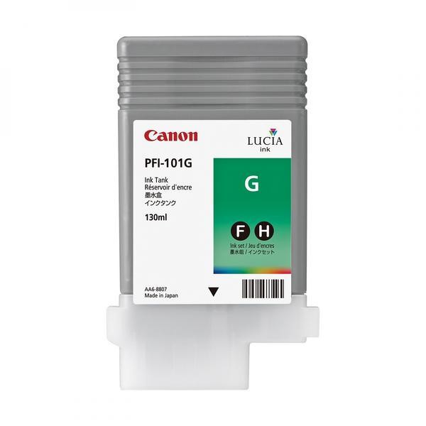 Image of Canon PFI-101G 0890B001 zielona (green) tusz oryginalna PL ID 13646