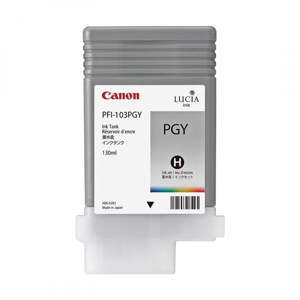 Image of Canon PFI-103PGY 2214B001 foto szary (photo grey) tusz oryginalna PL ID 13662