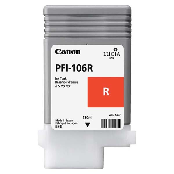 Image of Canon PFI-106R 6627B001 czerwona (red) tusz oryginalna PL ID 13770