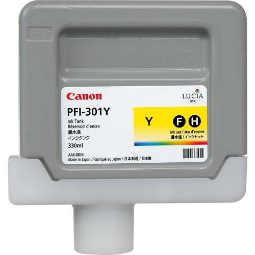 Image of Canon PFI-301Y 1489B001 żółty (yellow) tusz oryginalna PL ID 13650