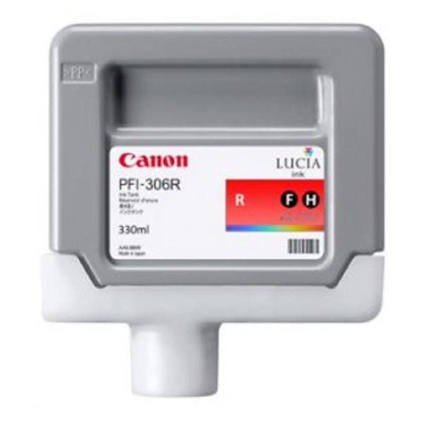 Image of Canon PFI-306R 6663B001 czerwona (red) tusz oryginalna PL ID 13729