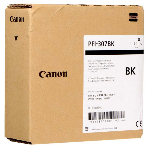 Image of Canon PFI-307BK 9811B001 czarny (black) tusz oryginalna PL ID 13796