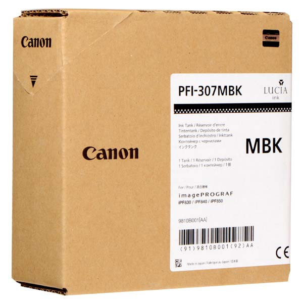 Image of Canon PFI-307MB 9810B001 matt fekete (matte black) eredeti tintapatron HU ID 13793