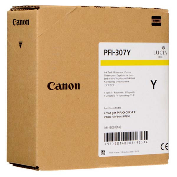 Image of Canon PFI-307Y 9814B001 sárga (yellow) eredeti tintapatron HU ID 13795