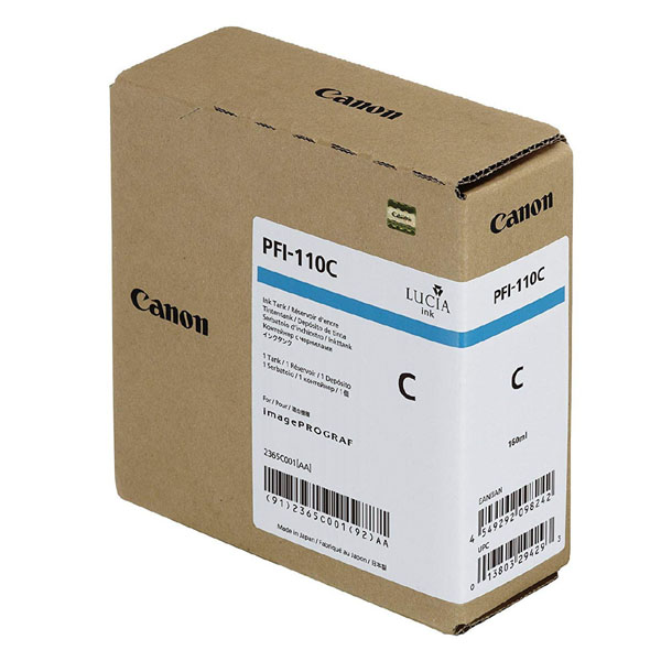 Image of Canon PFI110C 2365C001 azurová (cyan) originální inkoustová cartridge CZ ID 48954