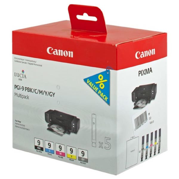 Image of Canon PGI-9 1034B013 PBK/C/M/Y/GY multipack originálna cartridge SK ID 13708