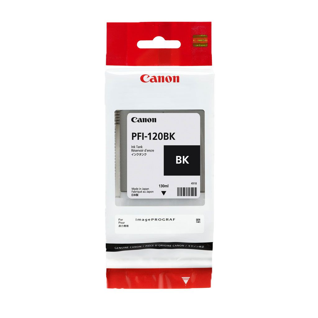 Image of Canon cartus original PFI120BK black 130ml 2885C001 Canon TM-200 205 300 305 RO ID 17804