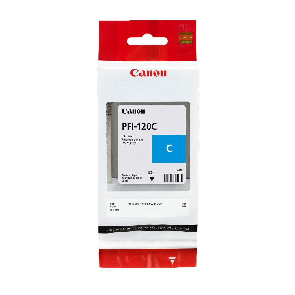 Image of Canon cartus original PFI120C cyan 130ml 2886C001 Canon TM-200 205 300 305 RO ID 17866