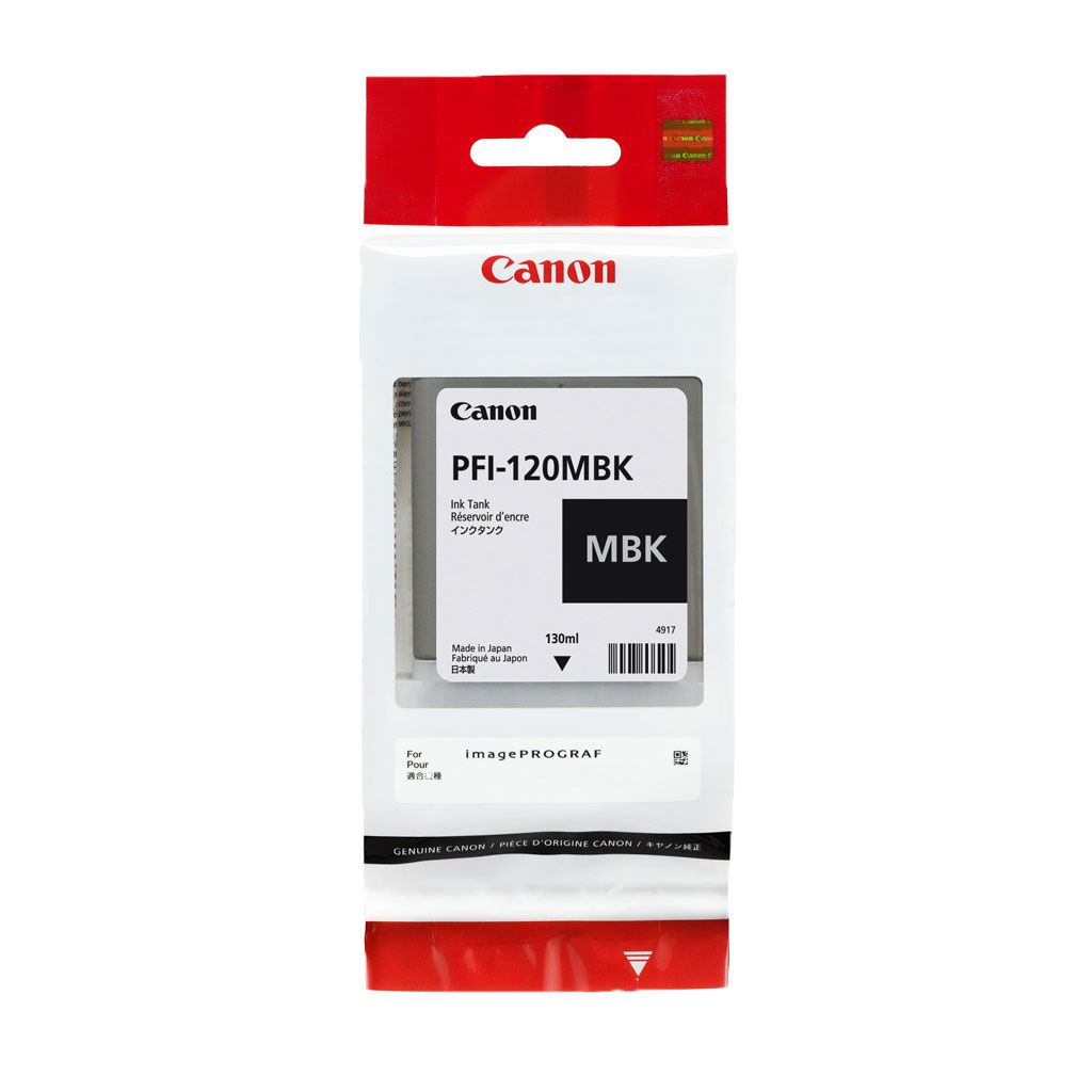 Image of Canon cartus original PFI120MBK matte black 130ml 2884C001 Canon TM-200 205 300 305 RO ID 17803