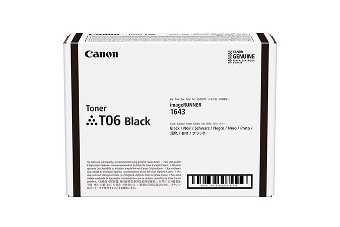 Image of Canon toner original T06 black 20500 pagini 3526C002 Canon imageRUNNER 1643i 1643iF RO ID 64593