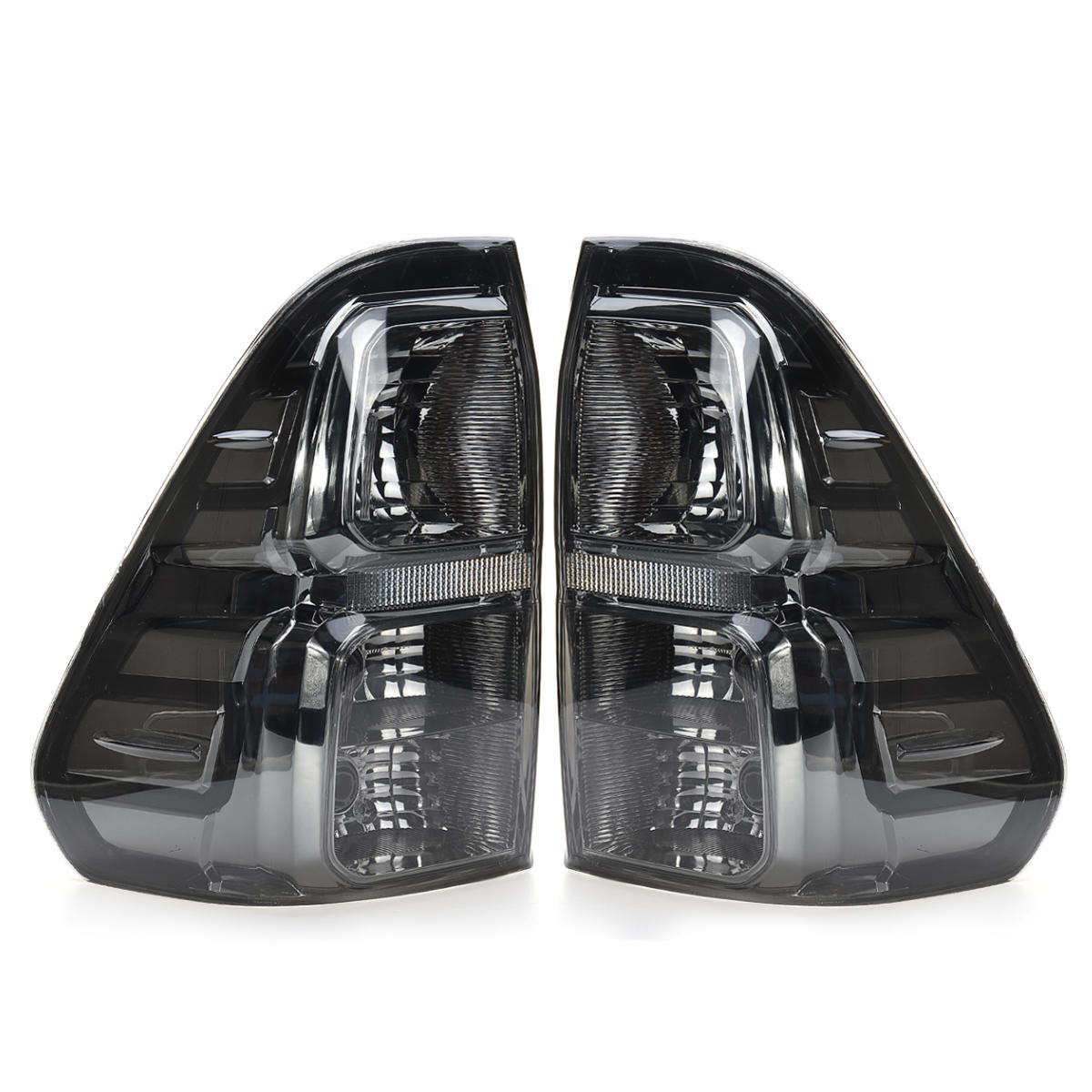 Image of Car Rear Left/Right Tail Brake Light Assembly With Wiring Smoke Black For Toyota Hilux Revo 2015-Up