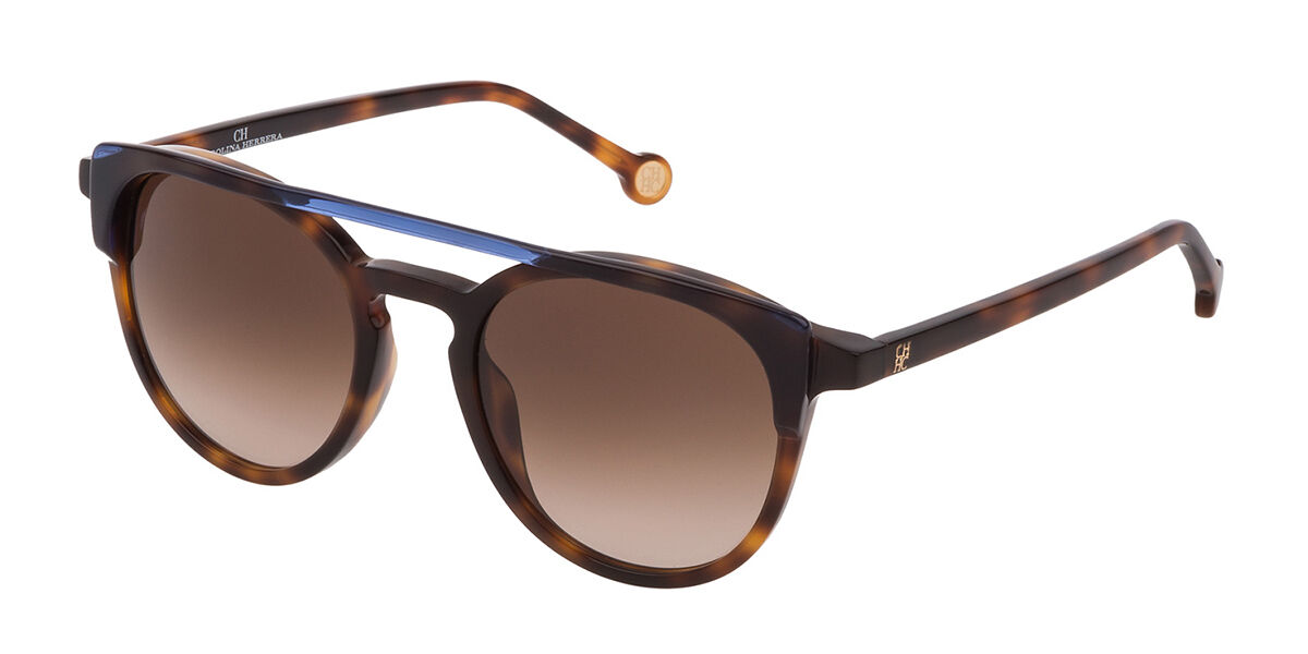 Image of Carolina Herrera SHE790 01EJ 51 Lunettes De Soleil Homme Tortoiseshell FR