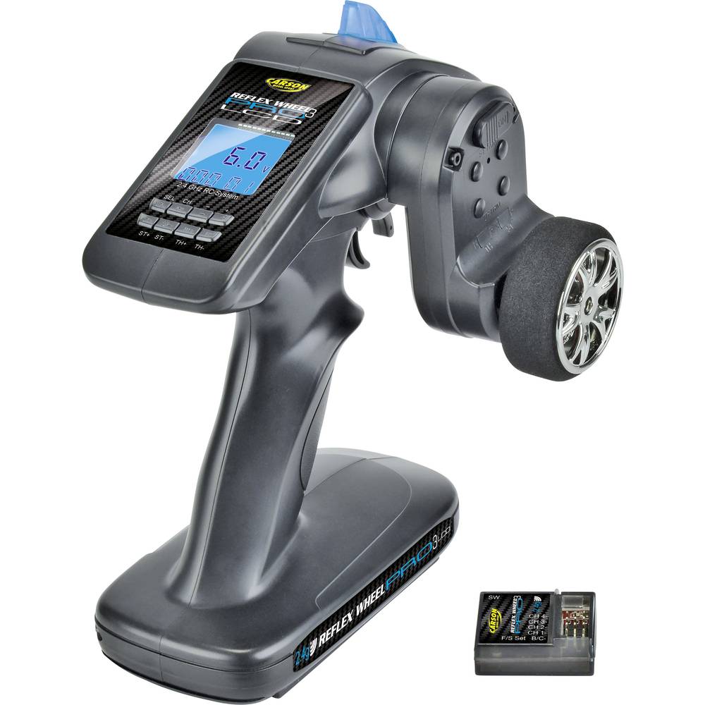 Image of Carson Modellsport Reflex Wheel Pro III LCD 24 GHz Pistol grip RC 24 GHz No of channels: 3 Incl receiver