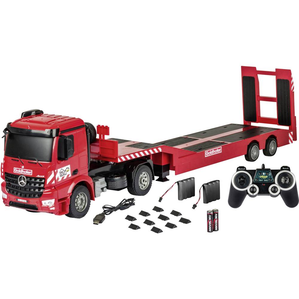 Image of Carson RC Sport Arocs with goldhofer low loader 1:20 RC scale model for beginners HGV Incl batteries and charger