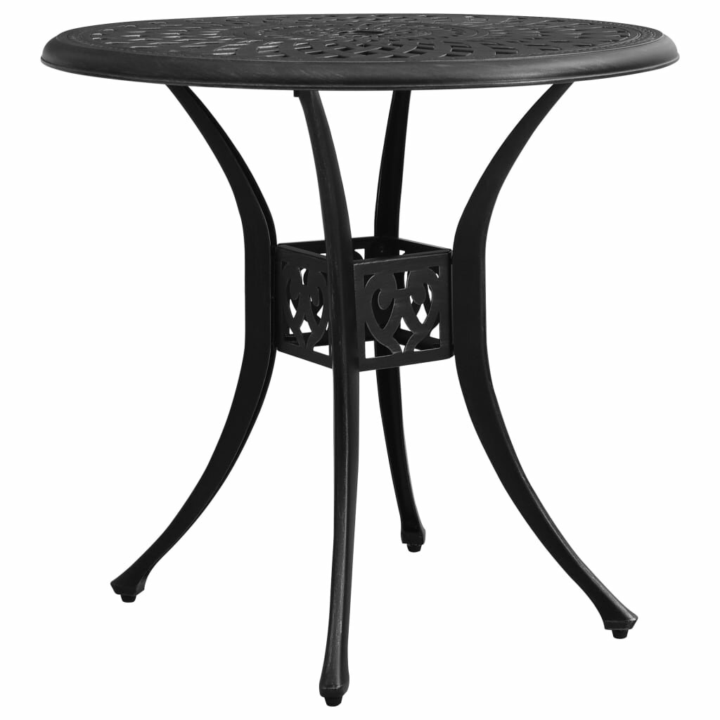 Image of Cast Aluminum Garden Table Black 307''x307''x283''