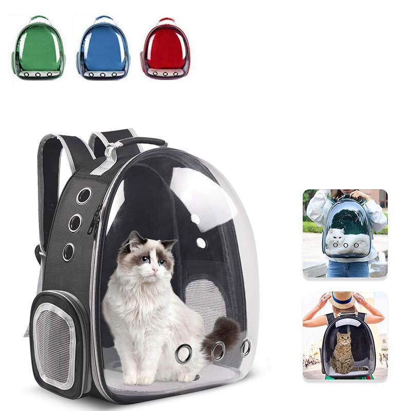 Image of Cat Carrier Bag Outdoor Pet Shoulder bag Carriers Backpack Breathable Portable Travel Transparent Bag For Small Dogs Cat