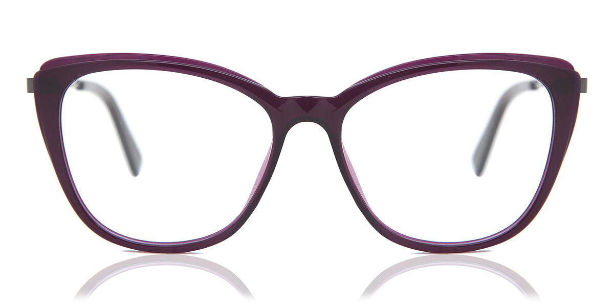 Image of Cat Eye Full Rim Plastikowy Purple Okulary Korekcyjne Damskie - Okulary Blokujące Niebieskie Światło - SmartBuy Collection PL